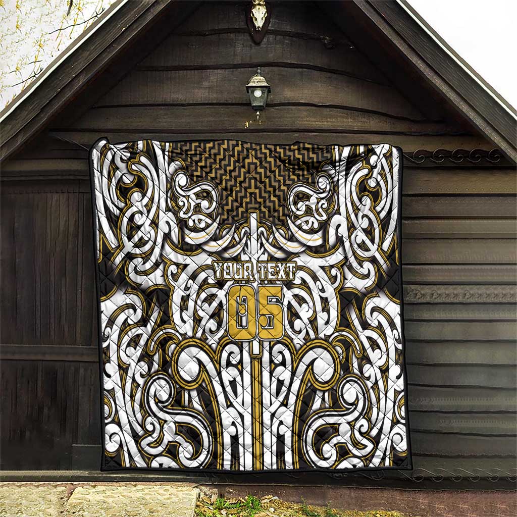 Custom Aotearoa Taranaki Quilt Maori Tribal Pattern Mix Poutama LT05 - Polynesian Pride