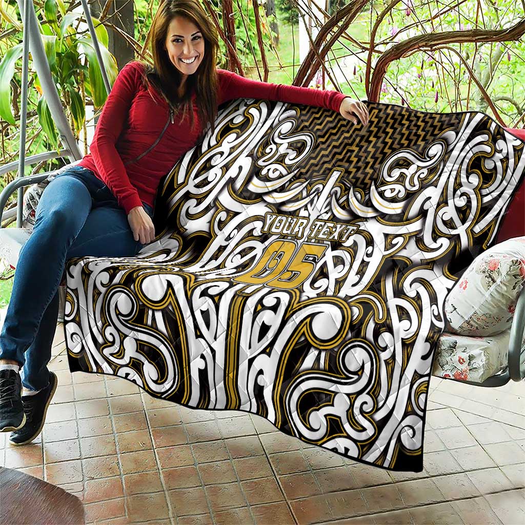 Custom Aotearoa Taranaki Quilt Maori Tribal Pattern Mix Poutama LT05 - Polynesian Pride