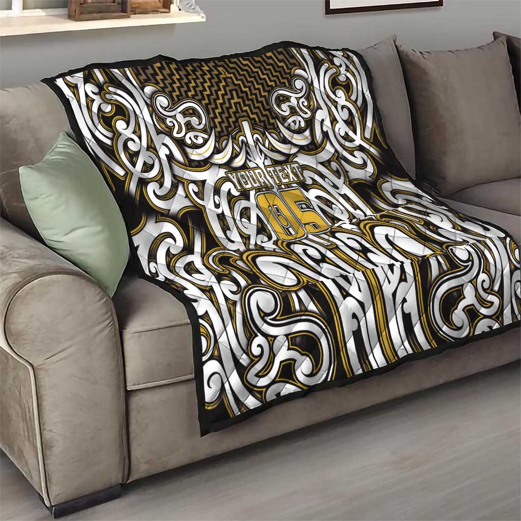 Custom Aotearoa Taranaki Quilt Maori Tribal Pattern Mix Poutama LT05 - Polynesian Pride