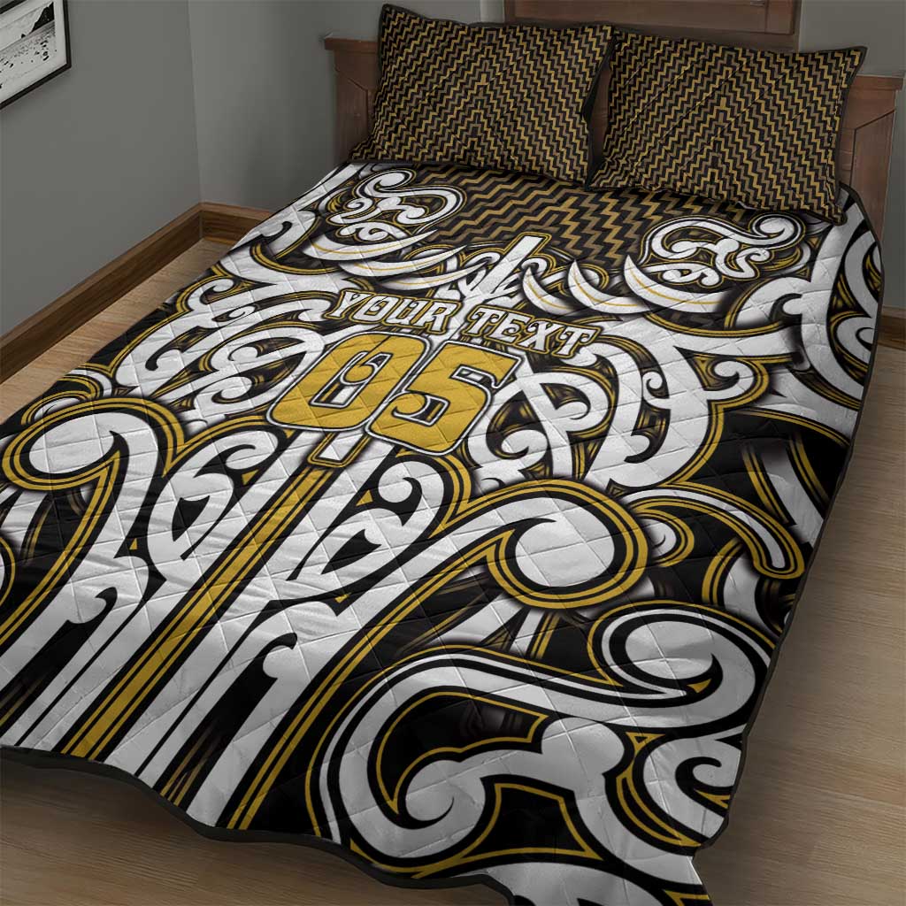 Custom Aotearoa Taranaki Quilt Bed Set Maori Tribal Pattern Mix Poutama LT05 - Polynesian Pride