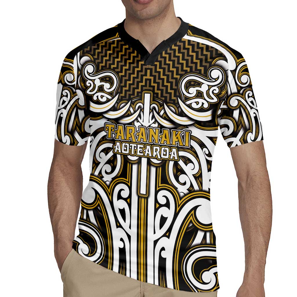 Custom Aotearoa Taranaki Rugby Jersey Maori Tribal Pattern Mix Poutama LT05 - Polynesian Pride