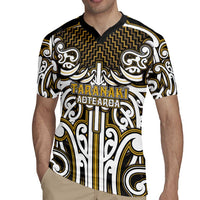 Custom Aotearoa Taranaki Rugby Jersey Maori Tribal Pattern Mix Poutama LT05 - Polynesian Pride