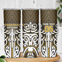 Custom Aotearoa Taranaki Skinny Tumbler Maori Tribal Pattern Mix Poutama