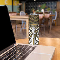 Custom Aotearoa Taranaki Skinny Tumbler Maori Tribal Pattern Mix Poutama