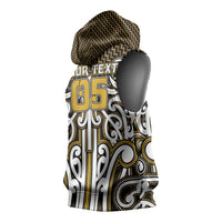 Custom Aotearoa Taranaki Sleeveless Hoodie Maori Tribal Pattern Mix Poutama LT05 - Polynesian Pride