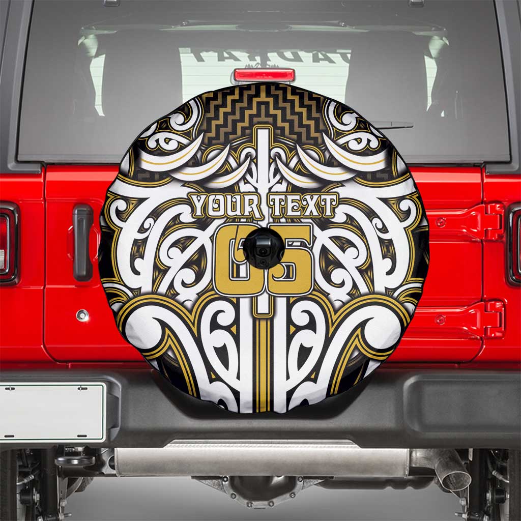 Custom Aotearoa Taranaki Spare Tire Cover Maori Tribal Pattern Mix Poutama LT05 - Polynesian Pride
