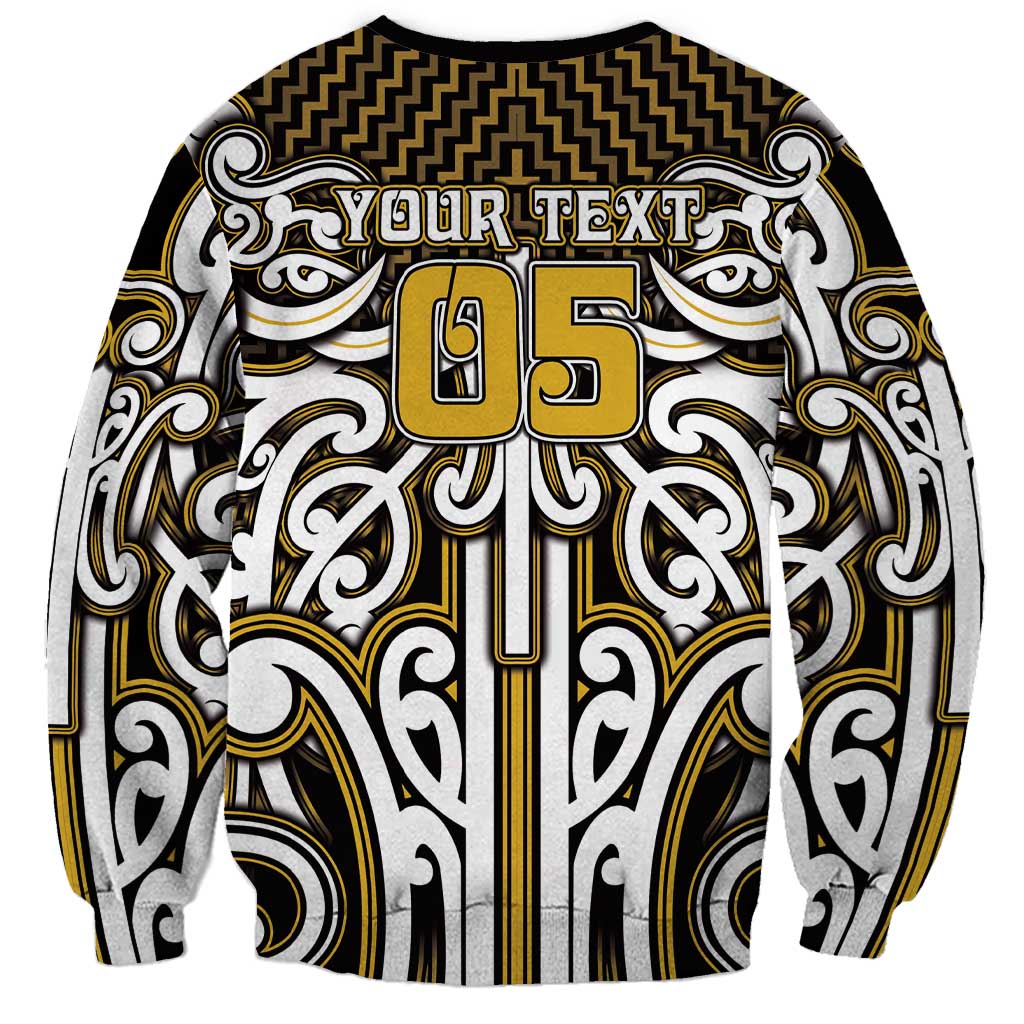 Custom Aotearoa Taranaki Sweatshirt Maori Tribal Pattern Mix Poutama LT05 - Polynesian Pride