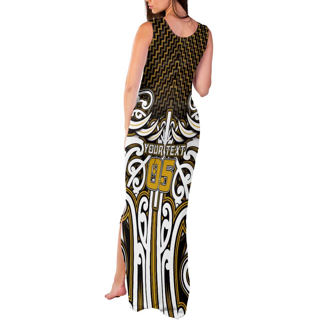 Custom Aotearoa Taranaki Tank Maxi Dress Maori Tribal Pattern Mix Poutama LT05 - Polynesian Pride