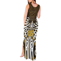 Custom Aotearoa Taranaki Tank Maxi Dress Maori Tribal Pattern Mix Poutama LT05 - Polynesian Pride