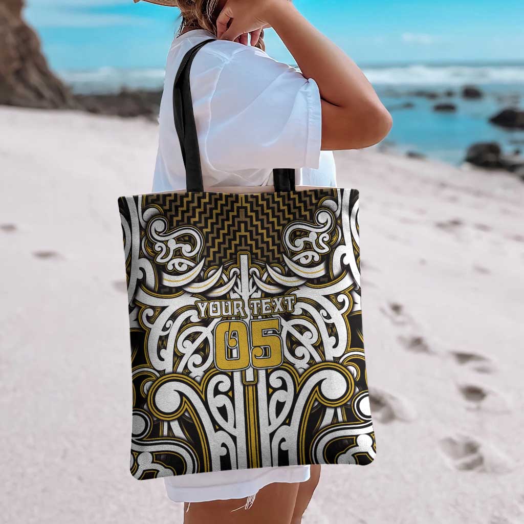 Custom Aotearoa Taranaki Tote Bag Maori Tribal Pattern Mix Poutama LT05 - Polynesian Pride