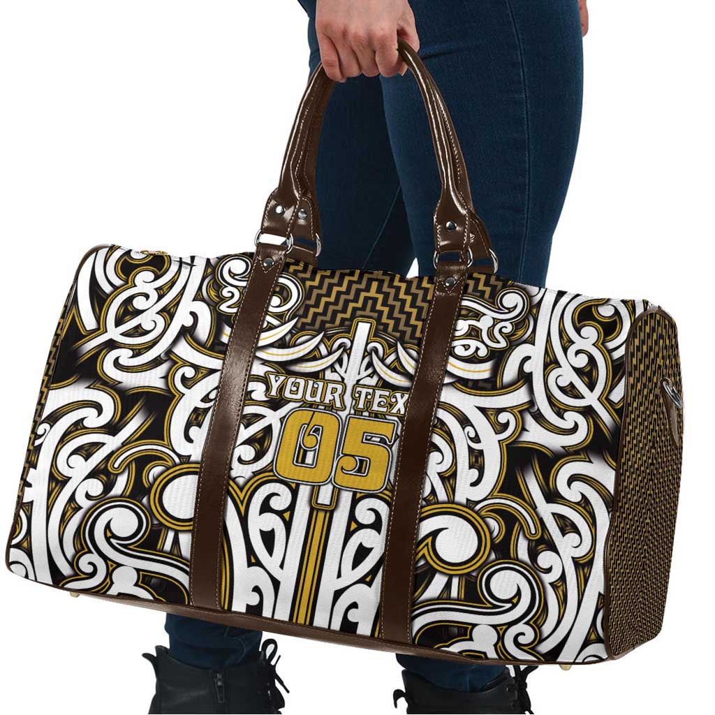 Custom Aotearoa Taranaki Travel Bag Maori Tribal Pattern Mix Poutama LT05 - Polynesian Pride