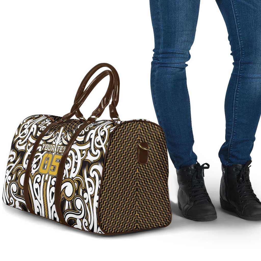 Custom Aotearoa Taranaki Travel Bag Maori Tribal Pattern Mix Poutama LT05 - Polynesian Pride