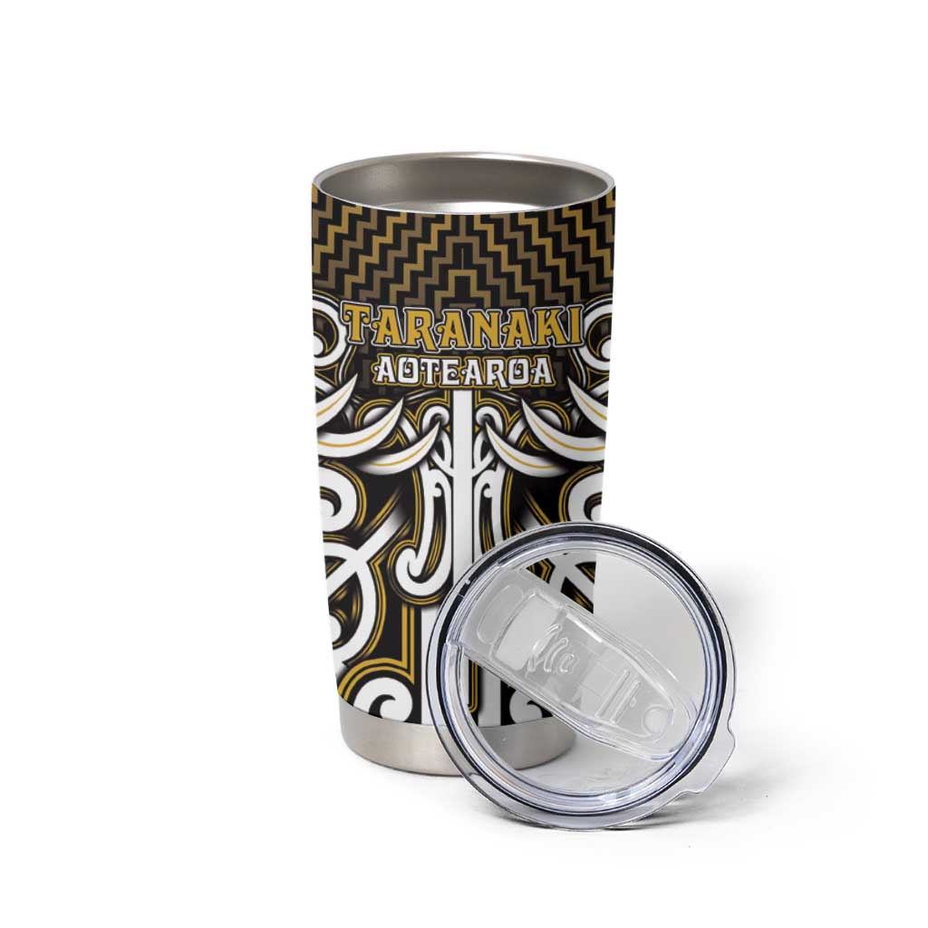 Custom Aotearoa Taranaki Tumbler Cup Maori Tribal Pattern Mix Poutama LT05 - Polynesian Pride
