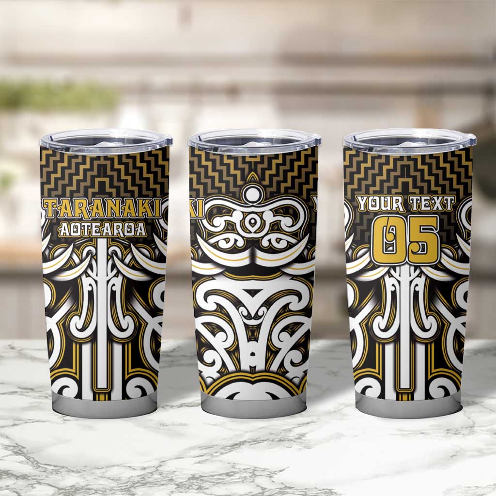 Custom Aotearoa Taranaki Tumbler Cup Maori Tribal Pattern Mix Poutama LT05 - Polynesian Pride