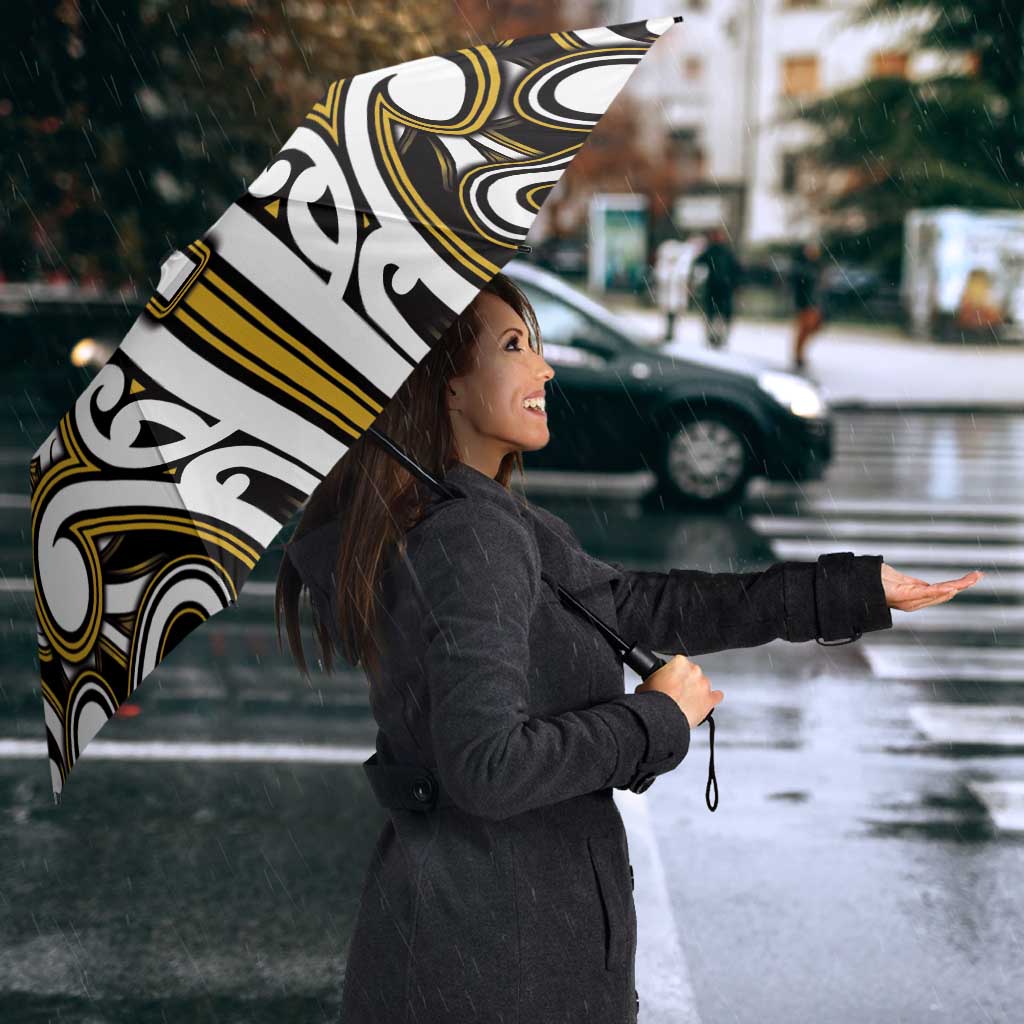 Custom Aotearoa Taranaki Umbrella Maori Tribal Pattern Mix Poutama LT05 - Polynesian Pride