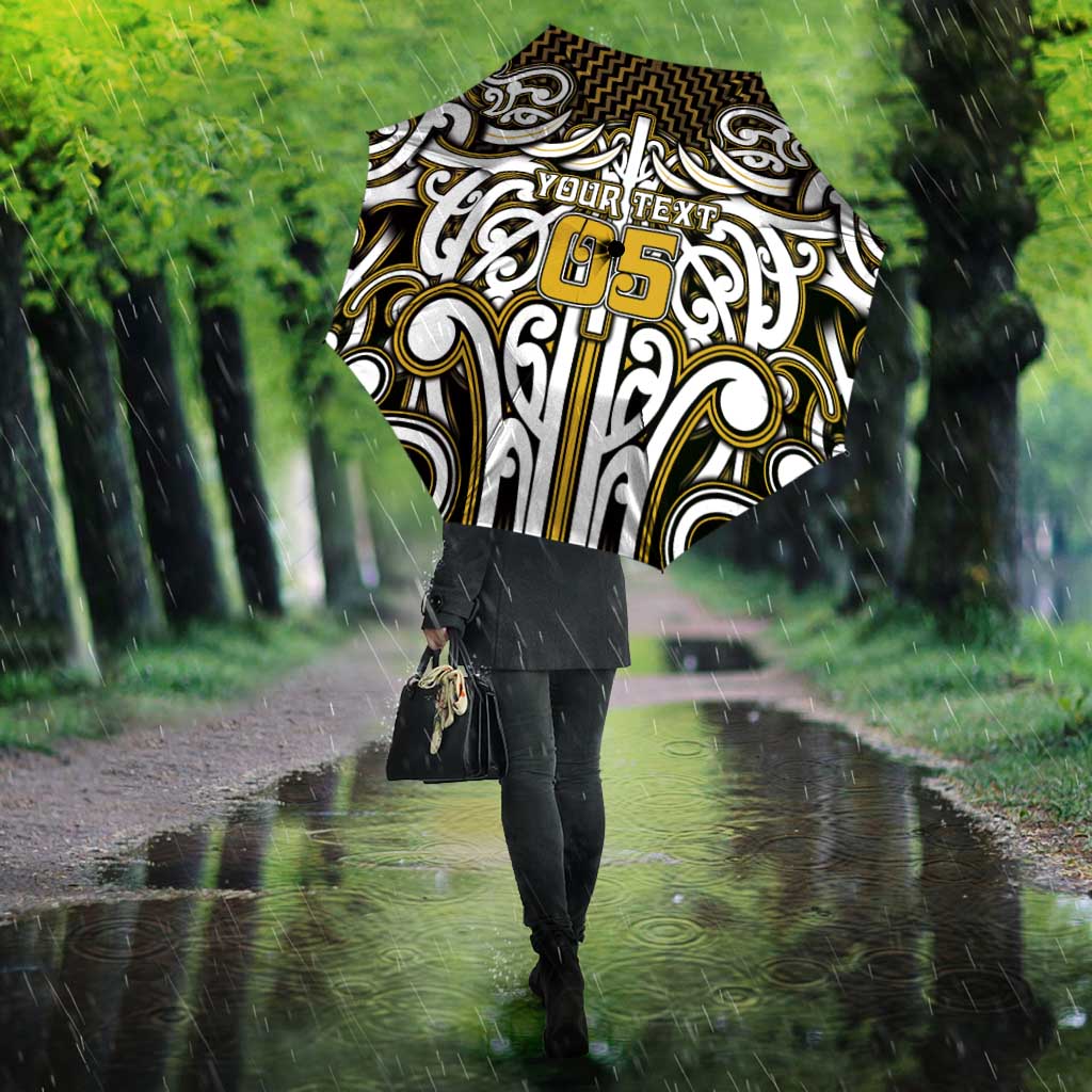 Custom Aotearoa Taranaki Umbrella Maori Tribal Pattern Mix Poutama LT05 - Polynesian Pride
