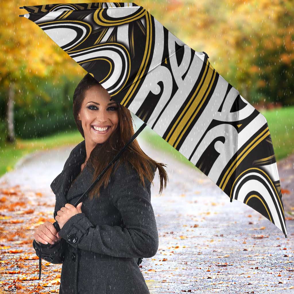 Custom Aotearoa Taranaki Umbrella Maori Tribal Pattern Mix Poutama LT05 - Polynesian Pride
