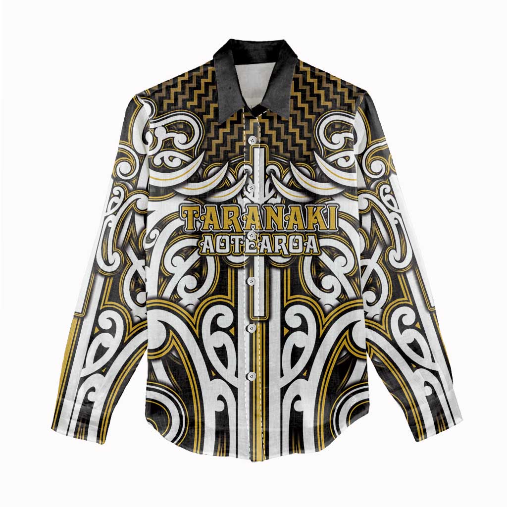 Custom Aotearoa Taranaki Women Casual Shirt Maori Tribal Pattern Mix Poutama LT05 - Polynesian Pride