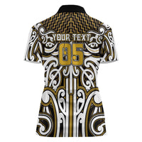 Custom Aotearoa Taranaki Women Polo Shirt Maori Tribal Pattern Mix Poutama LT05 - Polynesian Pride