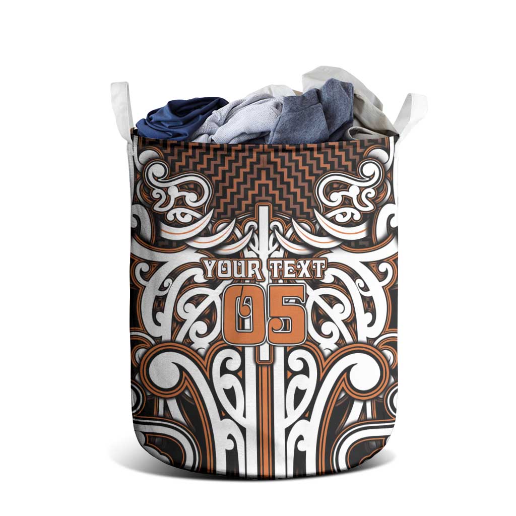 Custom Aotearoa Waikato Laundry Basket Maori Tribal Pattern Mix Poutama LT05 - Polynesian Pride