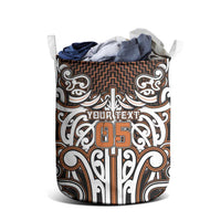 Custom Aotearoa Waikato Laundry Basket Maori Tribal Pattern Mix Poutama LT05 - Polynesian Pride