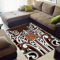 Custom Aotearoa Waikato Area Rug Maori Tribal Pattern Mix Poutama LT05 - Polynesian Pride