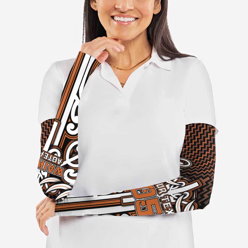 Custom Aotearoa Waikato Arm Sleeves Maori Tribal Pattern Mix Poutama LT05 - Polynesian Pride