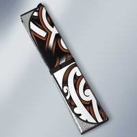 Custom Aotearoa Waikato Auto Sun Shade Maori Tribal Pattern Mix Poutama LT05 - Polynesian Pride