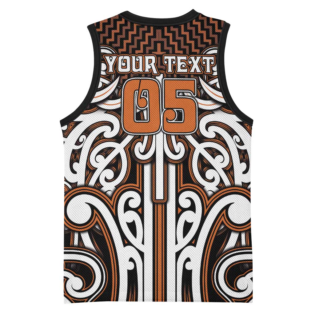 Custom Aotearoa Waikato Basketball Jersey Maori Tribal Pattern Mix Poutama LT05 - Polynesian Pride