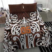 Custom Aotearoa Waikato Bedding Set Maori Tribal Pattern Mix Poutama LT05 - Polynesian Pride