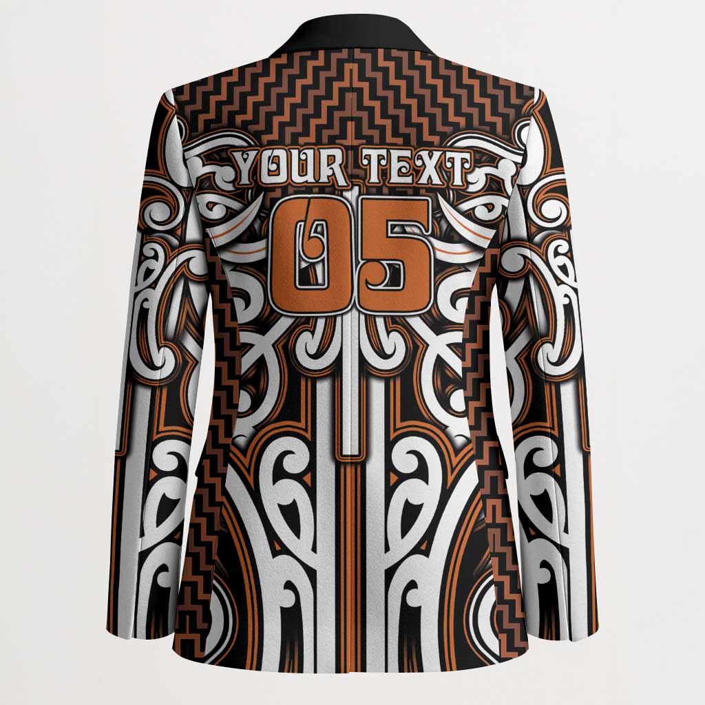 Custom Aotearoa Waikato Blazer Maori Tribal Pattern Mix Poutama LT05 - Polynesian Pride