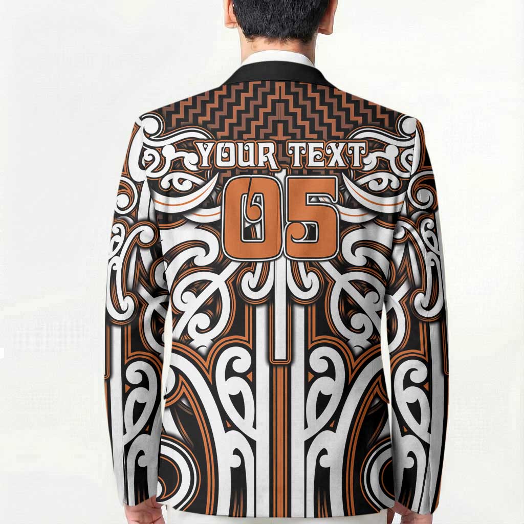 Custom Aotearoa Waikato Blazer Maori Tribal Pattern Mix Poutama LT05 - Polynesian Pride