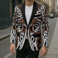 Custom Aotearoa Waikato Blazer Maori Tribal Pattern Mix Poutama LT05 - Polynesian Pride