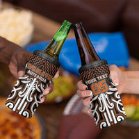 Custom Aotearoa Waikato 4 in 1 Can Cooler Tumbler Maori Tribal Pattern Mix Poutama