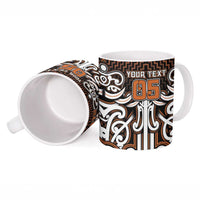 Custom Aotearoa Waikato Ceramic Mug Maori Tribal Pattern Mix Poutama LT05 - Polynesian Pride