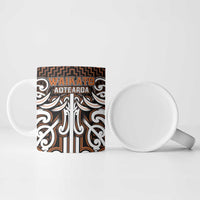 Custom Aotearoa Waikato Ceramic Mug Maori Tribal Pattern Mix Poutama LT05 - Polynesian Pride