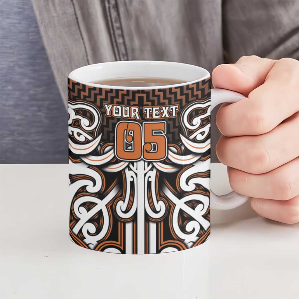 Custom Aotearoa Waikato Ceramic Mug Maori Tribal Pattern Mix Poutama LT05 - Polynesian Pride