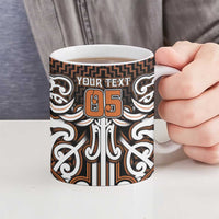 Custom Aotearoa Waikato Ceramic Mug Maori Tribal Pattern Mix Poutama LT05 - Polynesian Pride