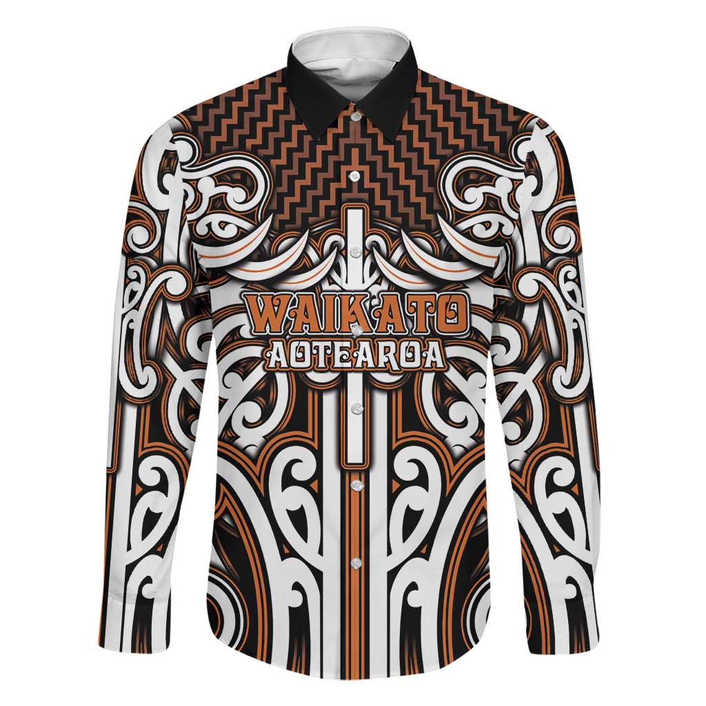 Custom Aotearoa Waikato Family Matching Tank Maxi Dress and Hawaiian Shirt Maori Tribal Pattern Mix Poutama