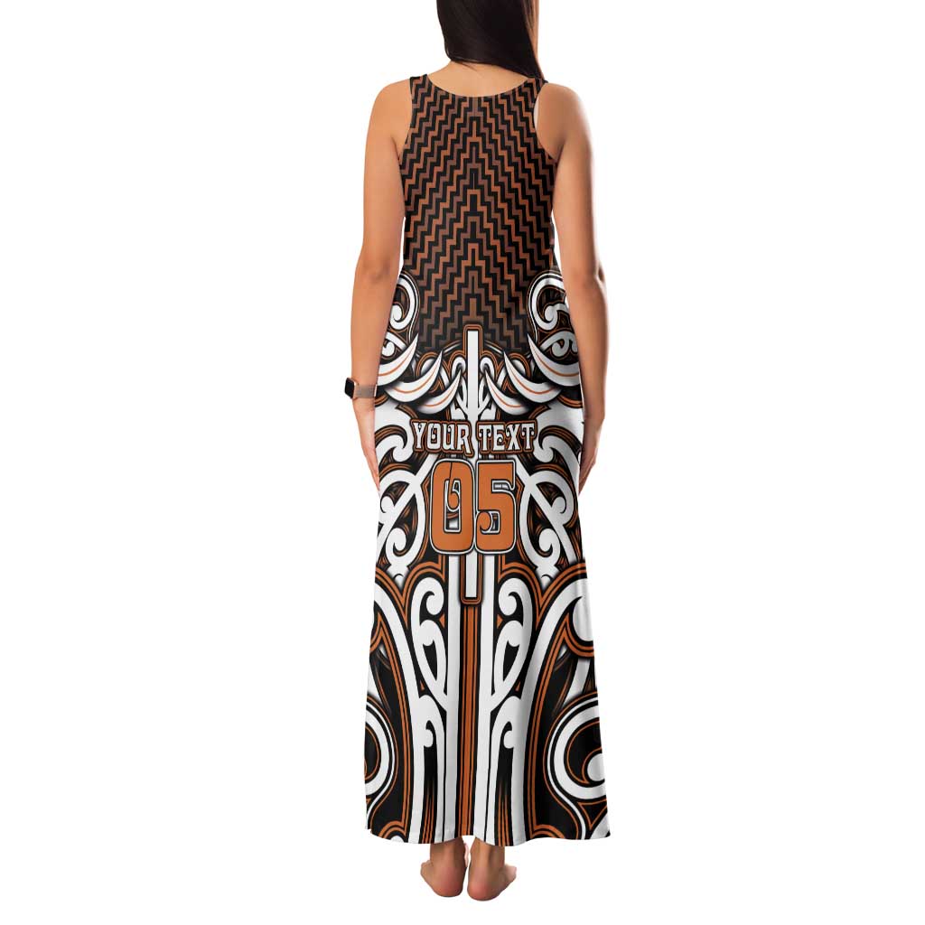 Custom Aotearoa Waikato Family Matching Tank Maxi Dress and Hawaiian Shirt Maori Tribal Pattern Mix Poutama