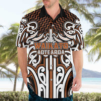 Custom Aotearoa Waikato Hawaiian Shirt Maori Tribal Pattern Mix Poutama LT05 - Polynesian Pride