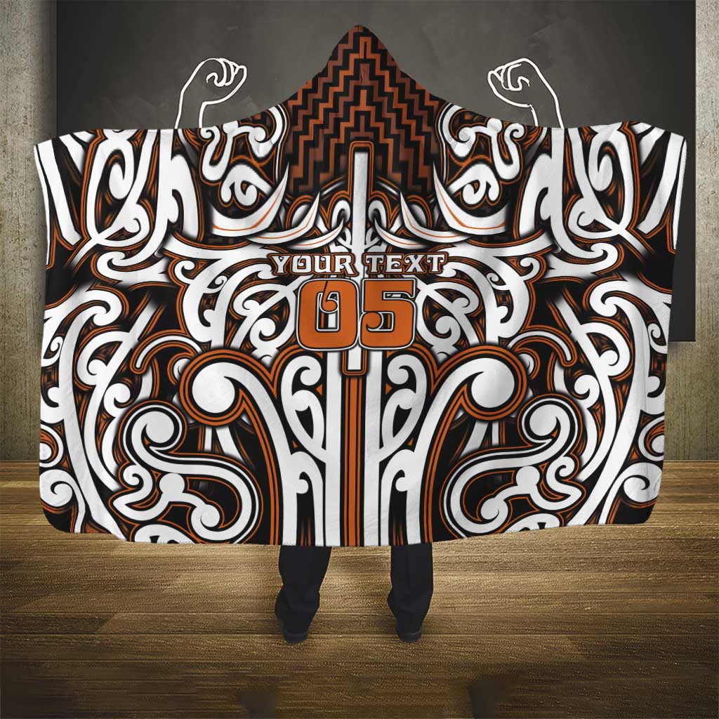 Custom Aotearoa Waikato Hooded Blanket Maori Tribal Pattern Mix Poutama LT05 - Polynesian Pride