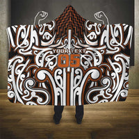 Custom Aotearoa Waikato Hooded Blanket Maori Tribal Pattern Mix Poutama LT05 - Polynesian Pride