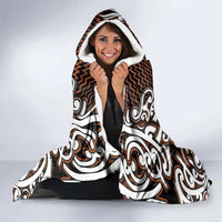 Custom Aotearoa Waikato Hooded Blanket Maori Tribal Pattern Mix Poutama LT05 - Polynesian Pride