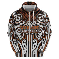 Custom Aotearoa Waikato Hoodie Maori Tribal Pattern Mix Poutama LT05 - Polynesian Pride