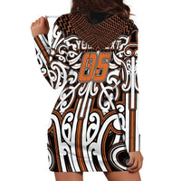 Custom Aotearoa Waikato Hoodie Dress Maori Tribal Pattern Mix Poutama LT05 - Polynesian Pride
