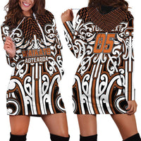 Custom Aotearoa Waikato Hoodie Dress Maori Tribal Pattern Mix Poutama LT05 - Polynesian Pride