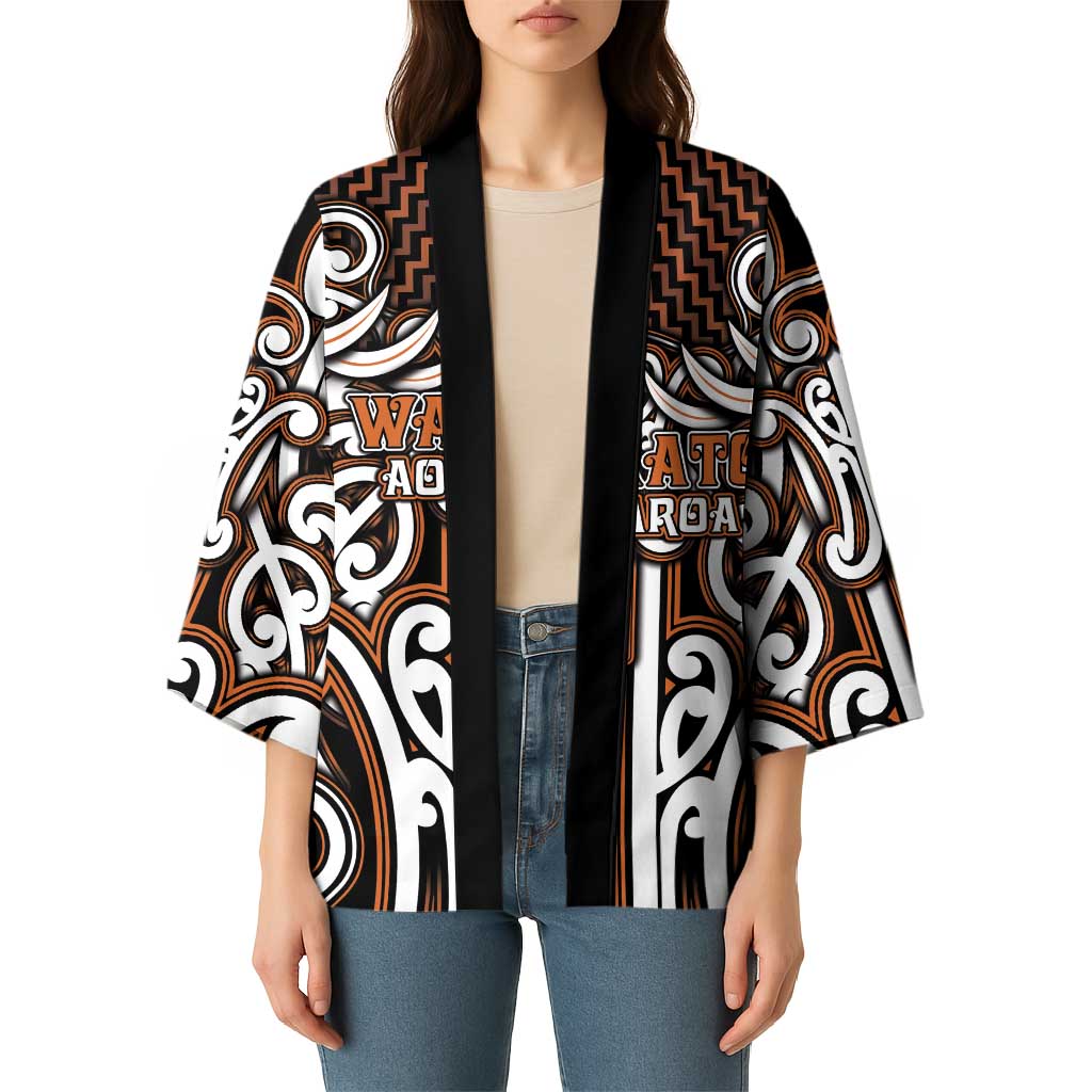Custom Aotearoa Waikato Kimono Maori Tribal Pattern Mix Poutama LT05 - Polynesian Pride