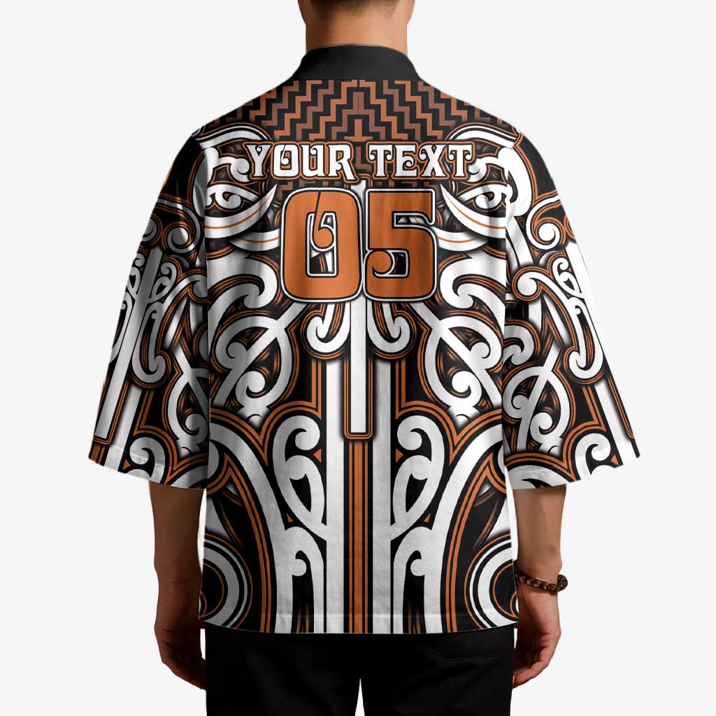 Custom Aotearoa Waikato Kimono Maori Tribal Pattern Mix Poutama LT05 - Polynesian Pride