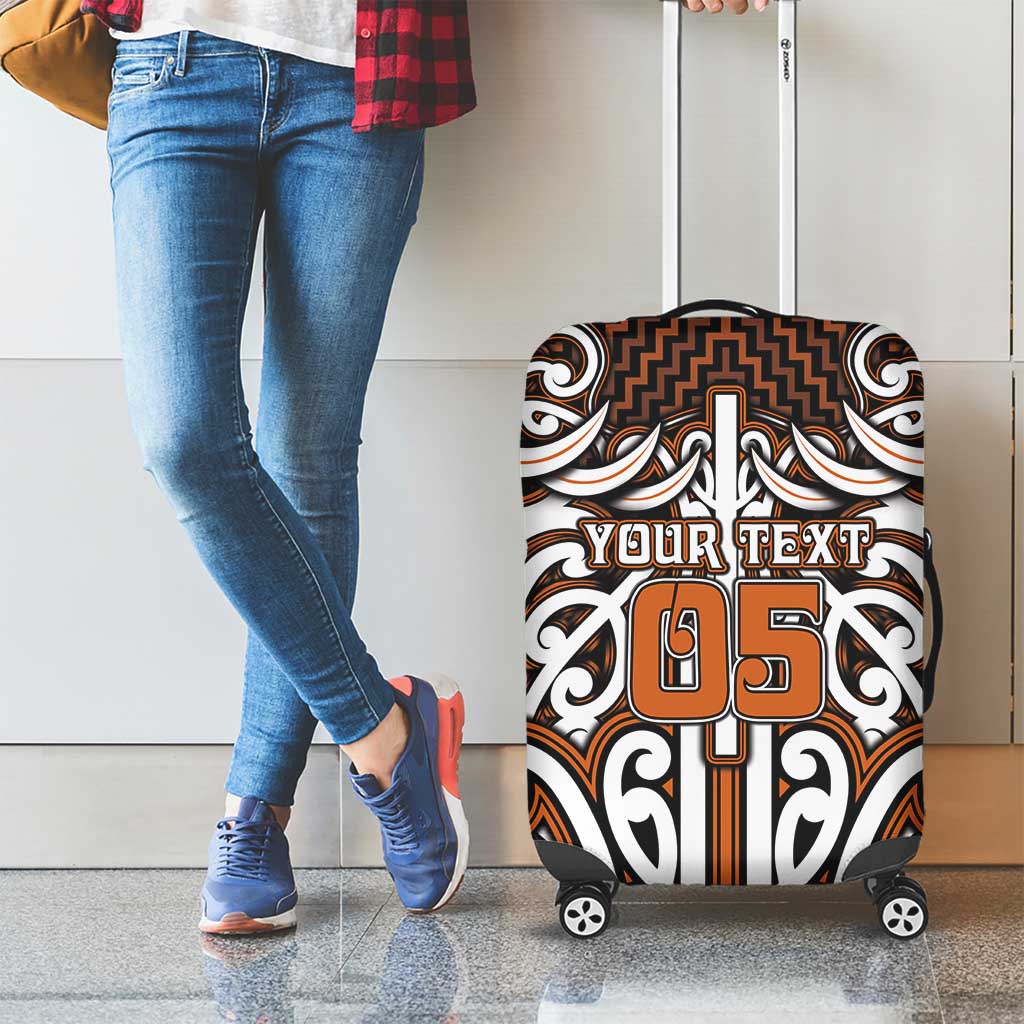 Custom Aotearoa Waikato Luggage Cover Maori Tribal Pattern Mix Poutama LT05 - Polynesian Pride